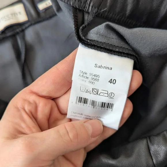 Seductive Sabrina Faux Leather 7/8 Pants Black EU 40 - Picture 5 of 11